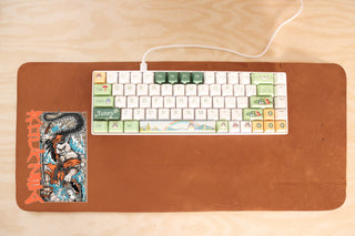 Clavier japonais en cuir de cheval fou avec différentes coutumes