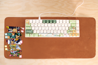 Clavier japonais en cuir de cheval fou avec différentes coutumes